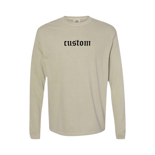 Old English Font Custom Long Sleeve T-Shirt